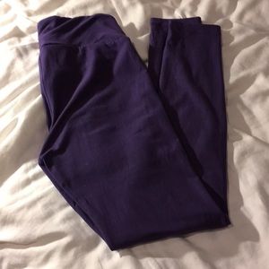 Lula roe purple leggings OS